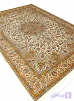 فرش ابریشم طرح نگار 1700 شانه تراکم 5100 کد Q528