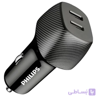 شارژر فندکی فست شارژ فیلیپس Philips مدل DLP5522C توان 60 وات