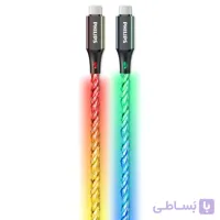 کابل تایپ سی 60 وات فیلیپس Philips مدل DLC5130C طول یک متر با نور