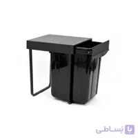 سطل زباله مشکی بزرگ تک مخزنه ریلی (36 لیتری) – هومان