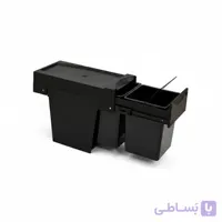 سطل زباله مشکی دومخزنه ریلی (24 لیتری) – هایلو