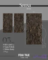 سرامیک سنسا قهوه‌ای نانو پولیش فوجی تایل 120×260