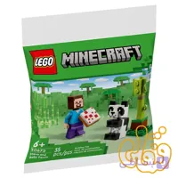 ساختنی لگو پولی‌بگ ماینکرافت استیو و بچه پاندا Steve and Baby Panda 30672