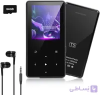 MP3 پلیر 64 گیگابایت بلوتوث 5.3 با اسپیکر و صدای HiFi برند Cetoon مدل T5