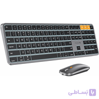کیبورد و ماوس بی‌سیم ProtoArc KM100-A برای Mac | فول‌سایز، بک‌لایت و شارژی