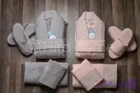 سرویس حوله عروس و داماد 10تیکه hiro