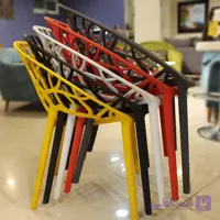 صندلی شاخ و برگی تمام پلاستیکی فایبر گلس