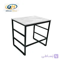 میز اداری پایه فلزی قصرچوب مدل سنگی