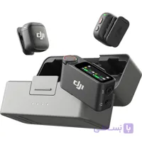 میکروفون بی‌سیم DJI Mic 3 با دو فرستنده، یک گیرنده و کیس شارژ