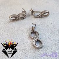 نیم ست نقره زنانه طرح بی نهایت کد NS_1076 گوهرافشان