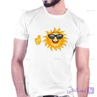 تیشرت با عکس خورشید عینکی کد 240