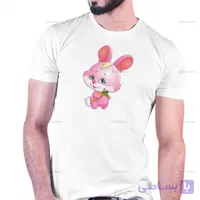 تیشرت با عکس خرگوش صورتی کد 227