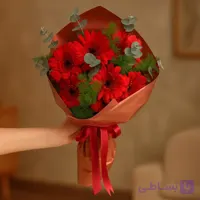 دسته گل ژربرا قرمز کد136 (ترکیه)