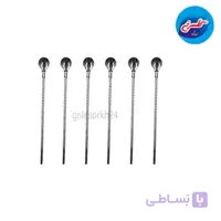قاشق نی شربت خوری استیل مارپیچ