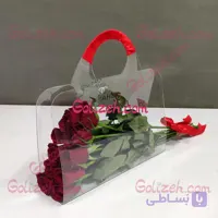 باکس گل طلقی رز قرمز