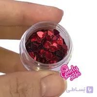پولک طرح قلب قرمز 5 گرمی