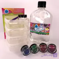پک ساخت اسلایم شفاف اکلیلی ۵۰۰ میل لاکچری (چهار اسلایم متنوع)