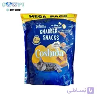 تشویقی گربه کوشیدا کرانچی مغزدار با طعم مرغ و پنیر Coshida Gefüllte Knabber Snacks Cheese & Chicken وزن 150 گرم