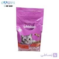 غذای خشک گربه ویسکاس با طعم گوشت گاو Whiskas Adult with Beef وزن 1.4 کیلوگرم