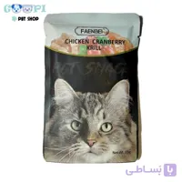 پوچ گربه فنبی طعم کرنبری و مرغ و میگو Faenbei Cat Cranberry & Chicken & Krill Pouch وزن 85 گرم