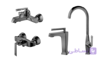 ست شیرآلات درخشان مدل برک کروم