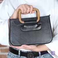کیف زنانه دستی دسته چوبی KO