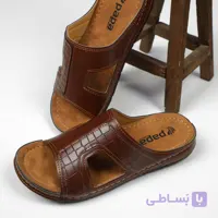 صندل مردانه papa مدل شهاب 4 قهوه ای