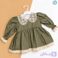 پیراهن دخترانه یقه گیپور