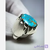 قیمت و خرید انگشتر فیروزه اصل نیشابوری زیبا و فاخر (انگشتر نقره مردانه) | هدیه تولد | کادو روز مرد | انگشتر لاکچری | اصل
