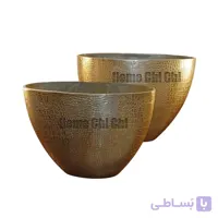 گلدان پوست ماری چرمی الومینیومی