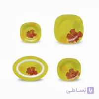 سرویس غذاخوری 19 پارچه سبز لومینارک مدل HIBISCUS GREEN