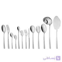 سرویس قاشق و چنگال 116 پارچه ناب استیل مدل فلورانس
