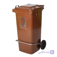 سطل زباله 120 لیتری سبلان بدون پدال چرخدار
