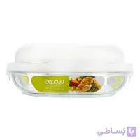ظرف شیشه ای سرو و نگهداری دربدار 2/75 لیتر لیمون