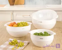 ست کاسه و آبکش گرد لیمون