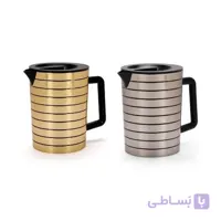 پارچ استیل کوتاه بلند طرح تایلندی ( استیل و طلایی )