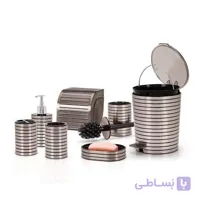 ست سرویس بهداشتی طرح تایلندی ( استیل و طلایی )