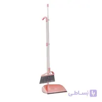 ست جارو خاک انداز دسته بلند نارین لیمون الوان