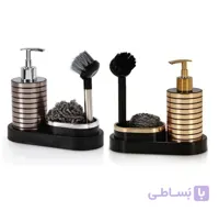 ست سینک بلند طرح تایلندی ( استیل و طلایی )