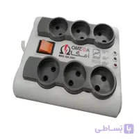 محافظ برق 6 خانه با کابل 3 متری برند OMEGA