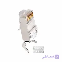 سوکت شبکه میان گذر CAT 7 فلزی شانه دار SFTP
