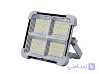 پروژکتور شارژی خورشیدی 100 وات 6 باطری با پاوربانک داخلی