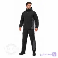 لباس کار زمستانی اورکت و شلوار مدل تیتان مشکی کد 509