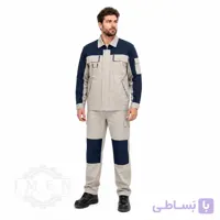 لباس کار انکو کرم سرمه ای کد 908