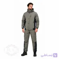 لباس کار زمستانی اورکت و شلوار مدل تیتان سبز کد 432
