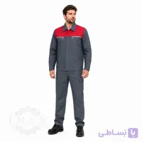 لباس کار کاپشن شلوار رامتین طوسی قرمز کد 501