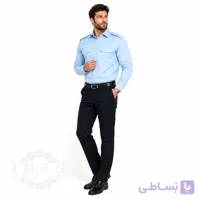 لباس کار پیراهن حراستی تک رنگ آبی کد 280