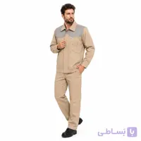 لباس کار کاپشن شلوار کرم طوسی کد 690