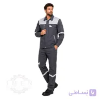 لباس کار سفارشی طوسی دو رنگ کد 567