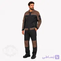 لباس کار کاپشن شلوار آنکو قهوه‌ای دو رنگ کد 324